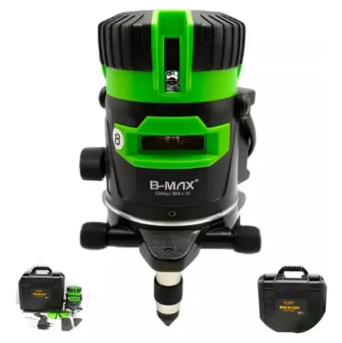 Nível A Laser Linha Verde 360° B-MAX Precisão Milimétrica Com Acessórios