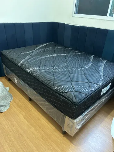 Cama box Casal Umaflex New Itália Black 