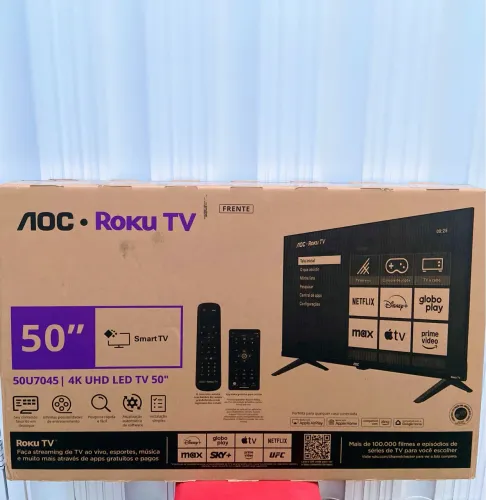 Smart TV AOC 50" 4K UHD Nova / Lacrada na Caixa c/ 1 Ano de Garantia