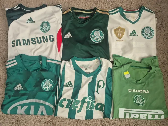 Lote de Coleção 6 Camisas Palmeiras - Tamanho P 