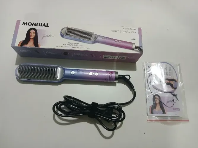Escova Alisadora Qu4tro Elementos By Juliette Mondial Bivolt,  nova,na garantia 