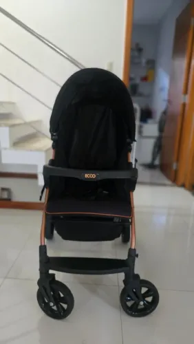 Burigotto Carrinho de Bebê Ecco, Preto e Cobre