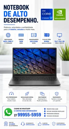 Notebook Dell Alto Desempenho