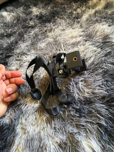 Suporte de capacete pra gravar com celular e com câmera 