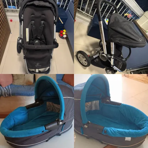 Carrinho + Moises + bebê conforto Quinny Buzz