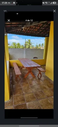 Conjunto mesa madeira maciça