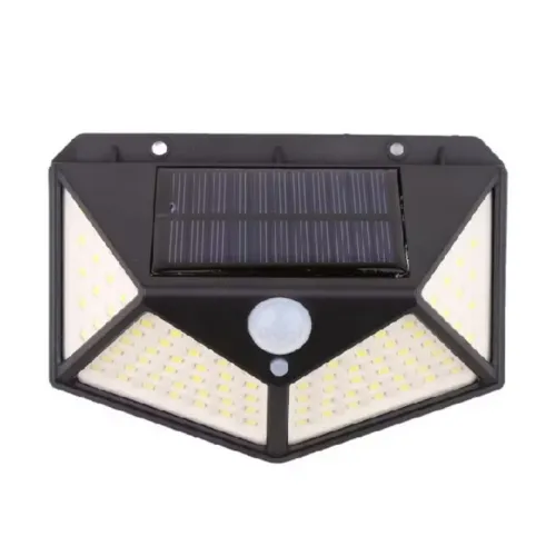 Luminária solar 100 leds com sensor, aprova d'água 
