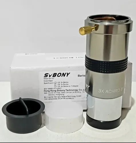 Lente Barlow 3x SVBony para telescópio