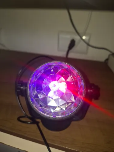 Luz giratória pequeno luzes som via Bluetooth
