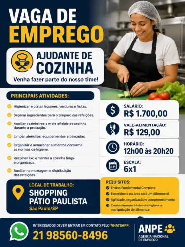 AJUDANTE DE COZINHA