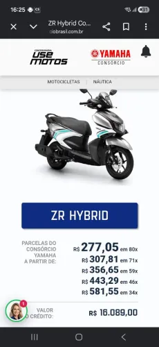 Consórcio Yamaha Parcelas a partir 277,05 80X