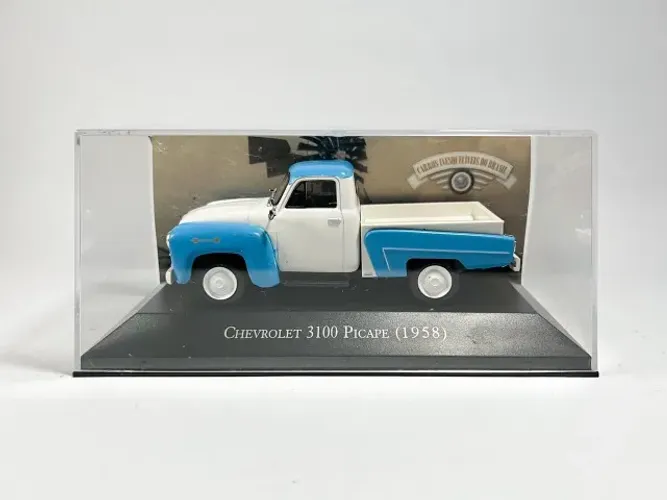 Miniatura Chevrolet 3100 Picape 1958 Escala 1:43 Carros Inesquecíveis Do Brasil