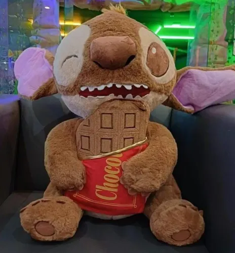 Pelucia rara nova stitch chocolate 65 cm