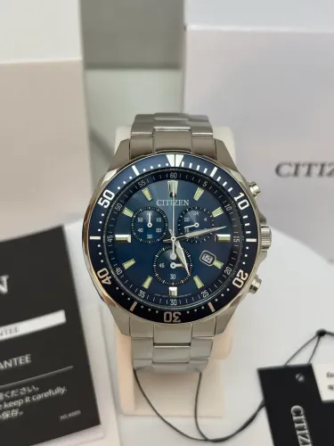 Relógio Citizen VO10-6772F Eco-Drive Cronógrafo Azul 40mm | Novo | Original Made in Japan
