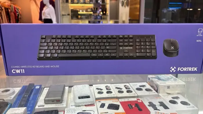 KIT TECLADO E MOUSE WIRELESS FORTREK - PRETO
