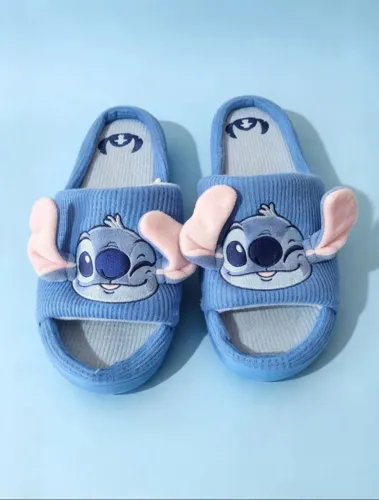 Chinelo slide Stitch Disney azul, tamanho 37, ótimo estado