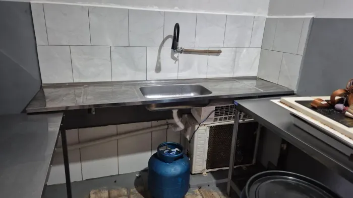 Pia para cozinha monobloco inox 200x53cm