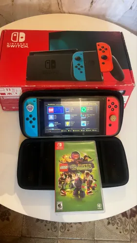Nintendo switch V2 desbloqueado com tudo funcionando e acessórios 