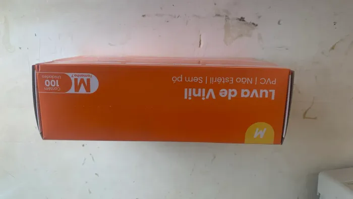 Luvas vinil sem pó