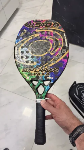 Raquete Beach Tennis Vision Pro Top Carbon Uni.Ka - Excelente Estado