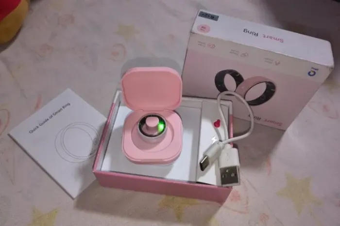 Smart Ring (Anel Inteligente) QRing Rosa - Tamanho 6 - Na Caixa