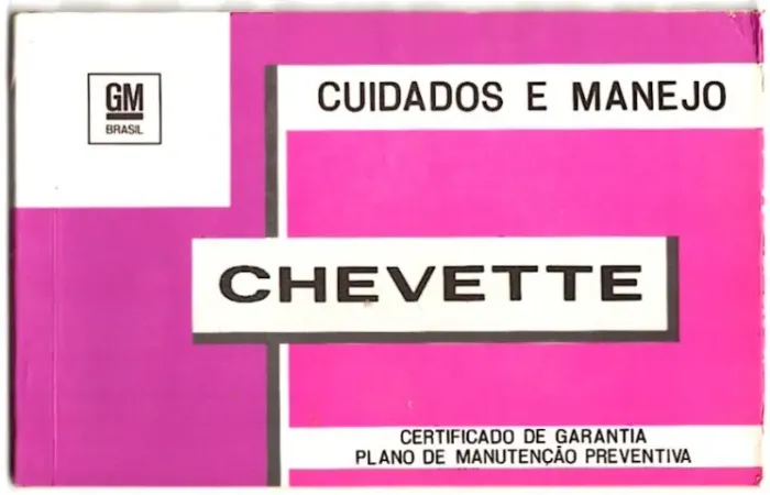 Manual do proprietário Chevette 1973 e 1974