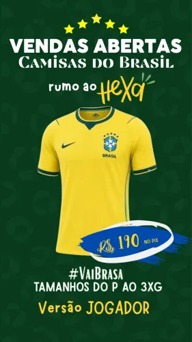 Camisa Brasil 2026 - Modelo JOGADOR
