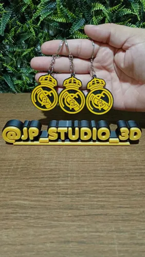 Kit 3 Chaveiros do Real Madrid em 3D