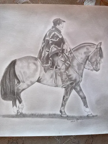Desenho o Gaucho dos Pampas