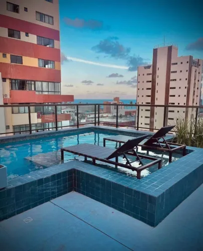 Flat com 1 dormitório à venda, 36 m² por R$ 380.000,00 - Intermares - Cabedelo/PB