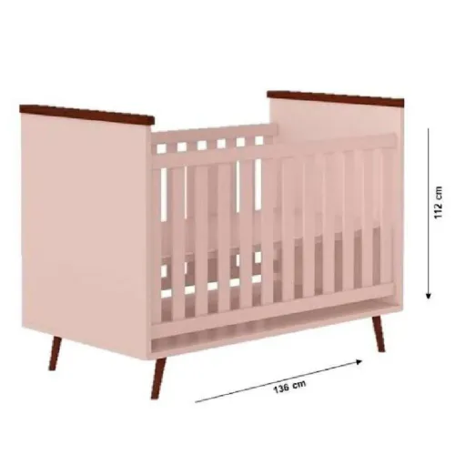 Berço retrô wood phenix 3em 1 