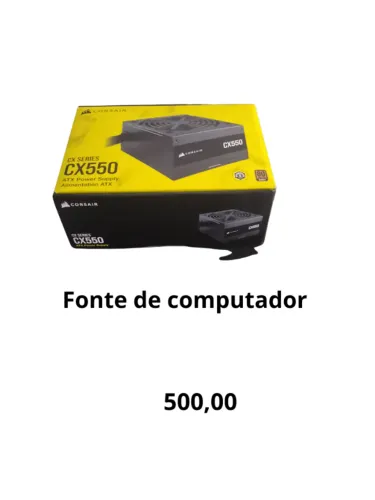 Fonte Corsair CX550 550W NOVA na Caixa - Oportunidade!