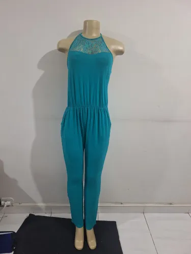 Macacão longo feminino verde