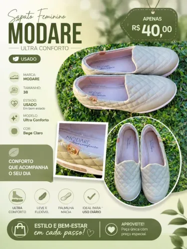 Sapato Feminino Modare Tamanho 38