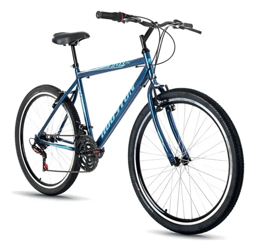 Bicicleta Passeio Aro 26 Masculina Houston Foxer Hammer Azul, 21 Marchas