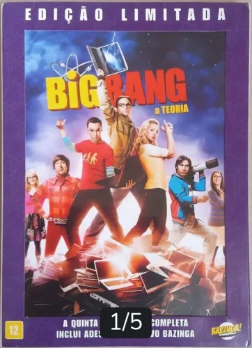 DVD BIG BANG A TEORIA QUINTA TEMPORADA COMPLETA 03 DISCOS E LUVA