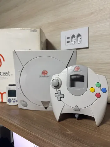 Console Sega Dreamcast VA1 + VMU + Controle - Sega