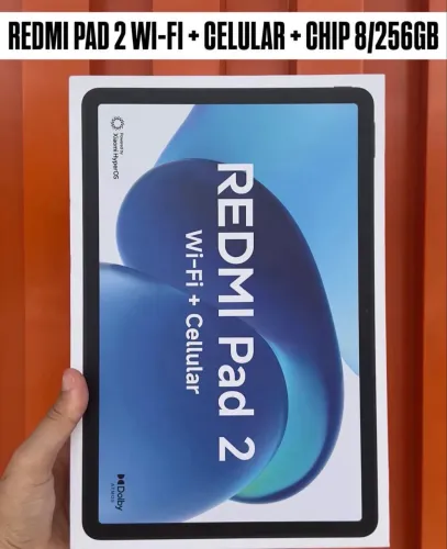 Tablet Xiaomi Redmi Pad 2 4G + Wi-Fi 256/08- Novo Capa Película Brinde