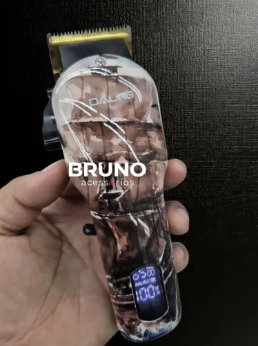 Máquina de cortar cabelo sem fio display digital