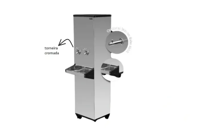 Bebedouro e Purificador de Água Industrial Unimax 25L 2 Torneiras