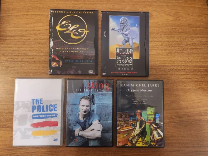 5 DVDs musicais internacionais originais