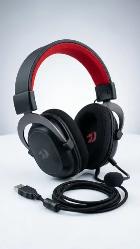 Headset Gamer Redragon Zeus Lite H510-LT (Áudio Impecável) (Mic com contato eu acho)