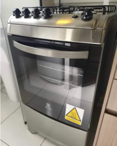 Fogao Electrolux Inox 4 bocas e forno Eletrico