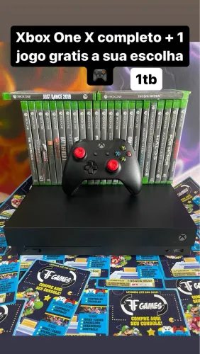 Xbox One X 1TB + Garantia + jogos