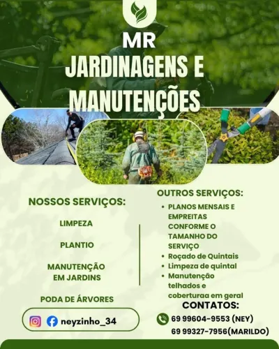 Jardinagens e Manutenções em geral.