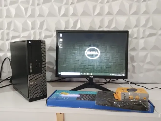 Pc Dell Completo, Monitor Novo, Kit Mouse + Teclado + Mousepad Novos, PC excelente