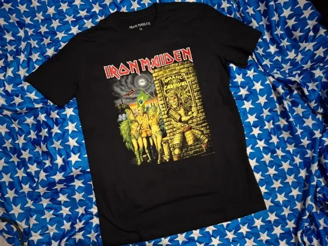 camisetas iron maiden, BRUCE DICKINSON 100% algodão, qualidade durabilidade 