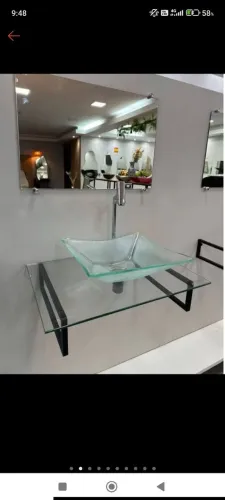 VENDO PIA DE BANHEIRO DE VIDRO NOVA