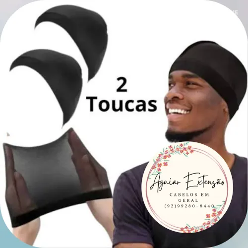 TOUCA NERO DE PROTEÇÃO MASCULINA
