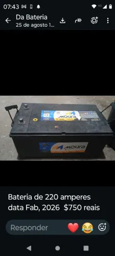 Bateria pra som ou barco